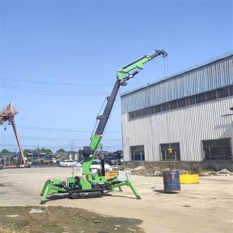Компактный мини-кран-паук с ги – обзор и цена Heavy Equipment Crane