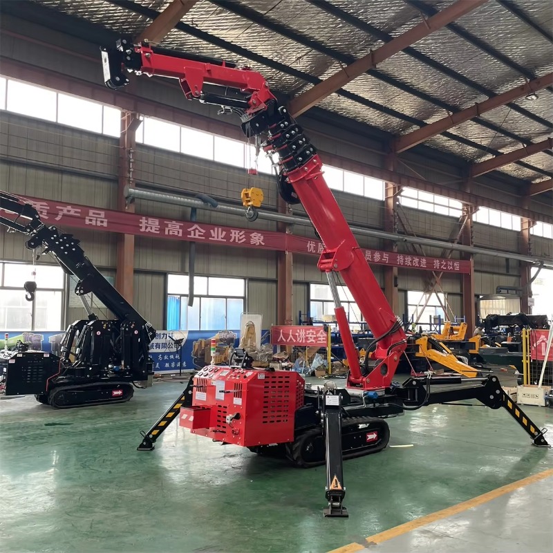 Компактный мини-кран-паук с ги – обзор и цена Heavy Equipment Crane
