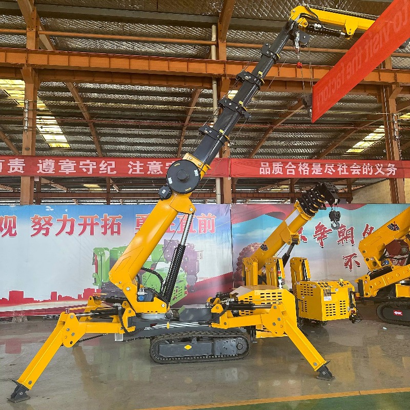 Компактный мини-кран-паук с ги – обзор и цена Heavy Equipment Crane