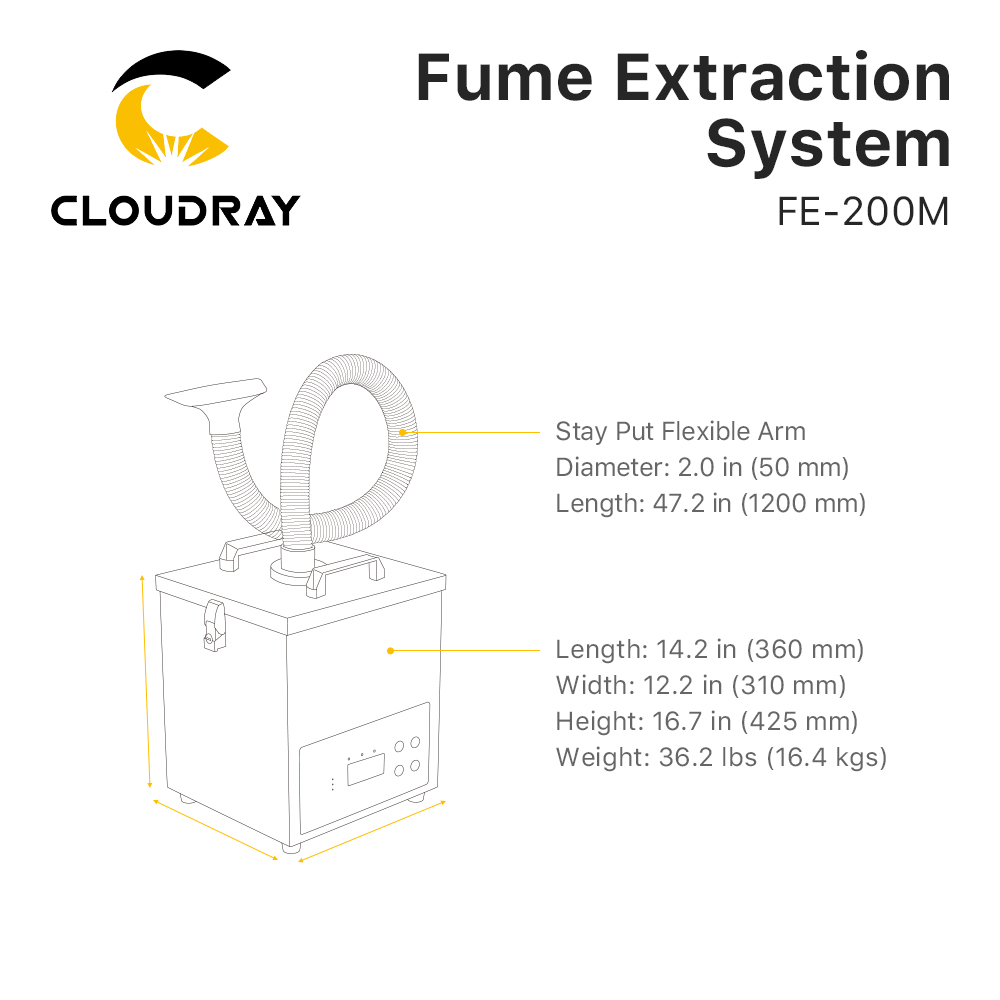 Система вытяжки дыма Cloudray  – обзор и цена Laser Level Rotary